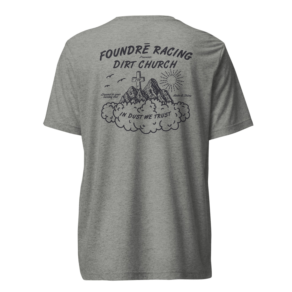 FR Dirt Church Adult Unisex Tri-Blend T-Shirt Gray & Tan