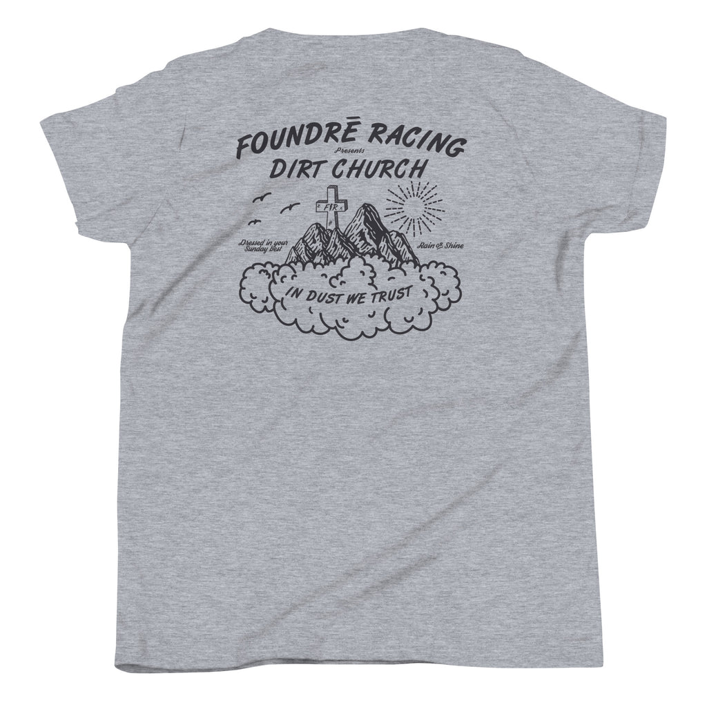 FR Youth Dirt Church Cotton T-Shirt Gray & Tan