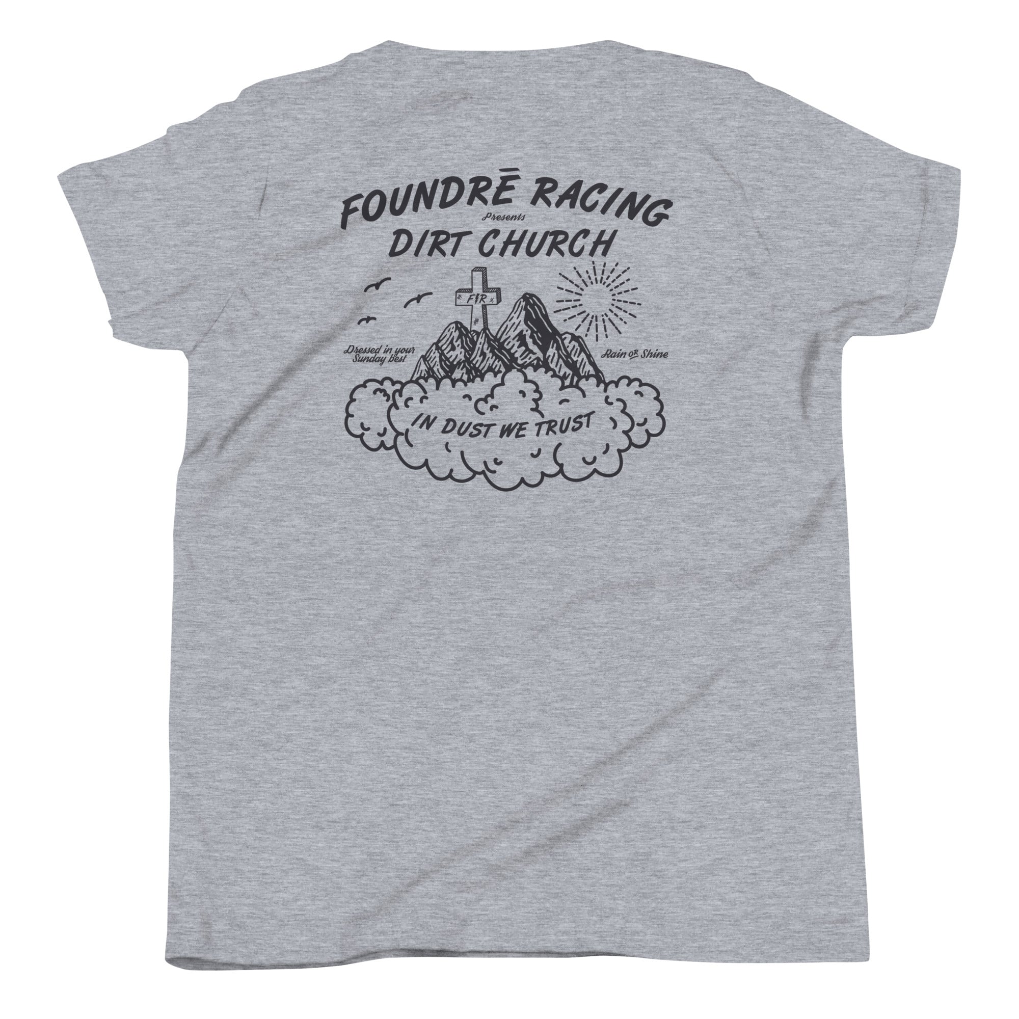 FR Youth Dirt Church Cotton T-Shirt Gray & Tan
