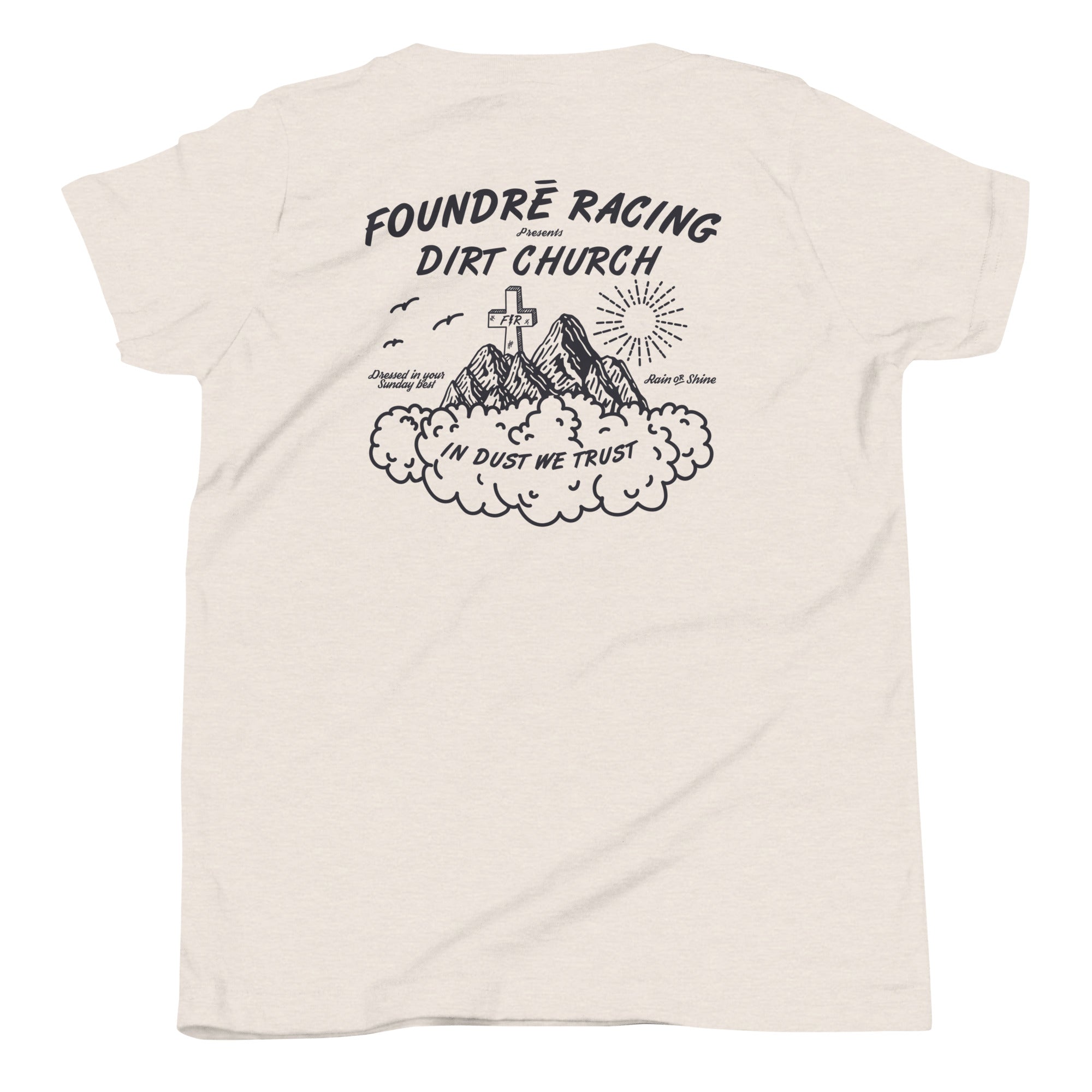 FR Youth Dirt Church Cotton T-Shirt Gray & Tan